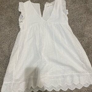 White Eyelet Lace Dress